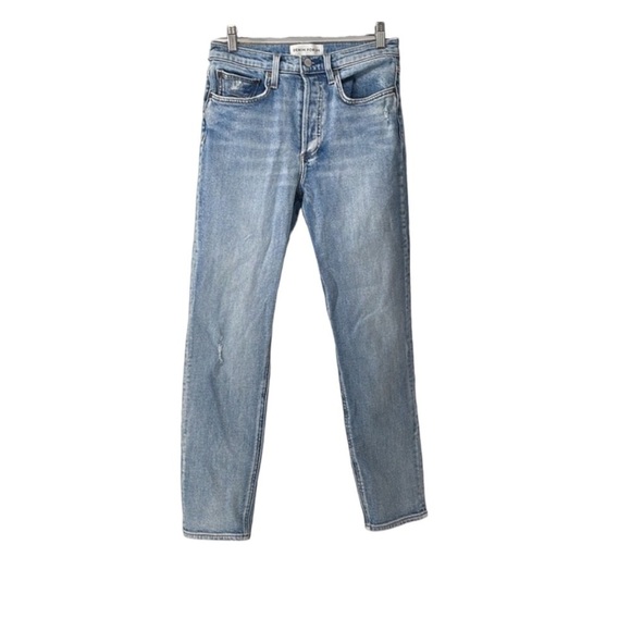 Aritzia Denim Forum jeans the yoko high rise slim denim organic cotton sz 28